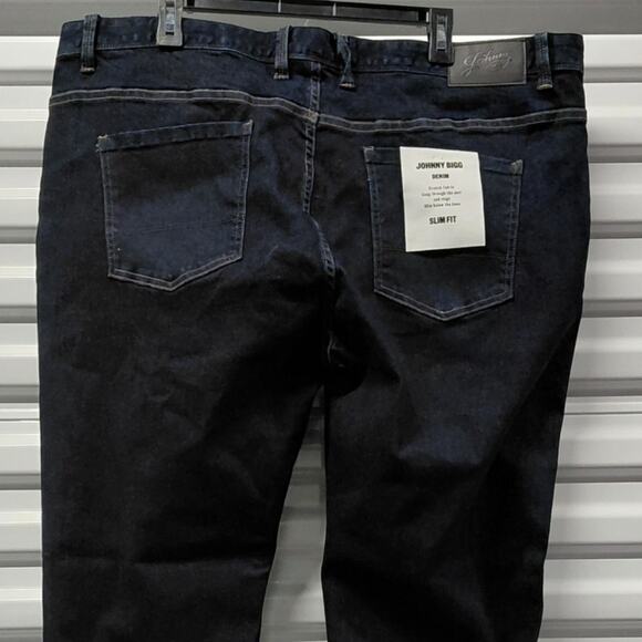 Johnny Bigg Mens 44 Aeden Slim Fit Jeans Dark Wash Stretch Denim Classic Casual - Picture 4 of 11